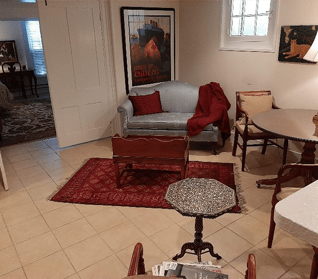 Living and dining area with contemporary stle and classic furniture