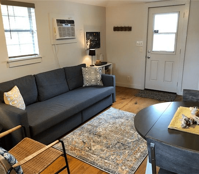 Welcoming living room with a cozy sofa