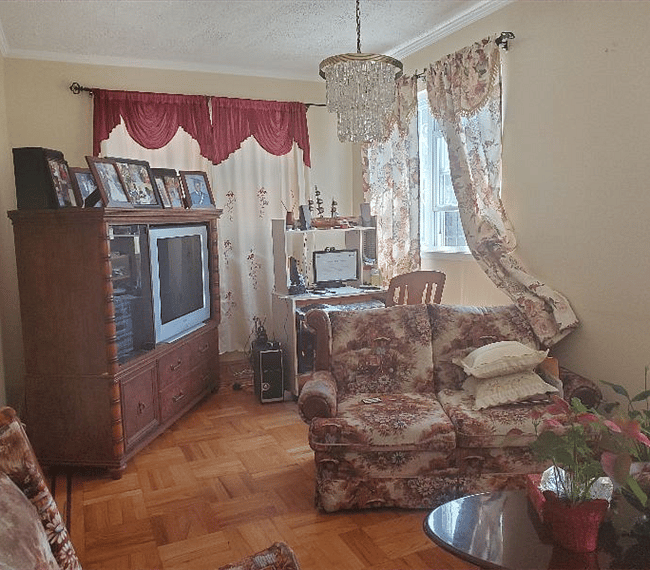 Settle in and watch a movie on the TV or enjoy the nice study workspace