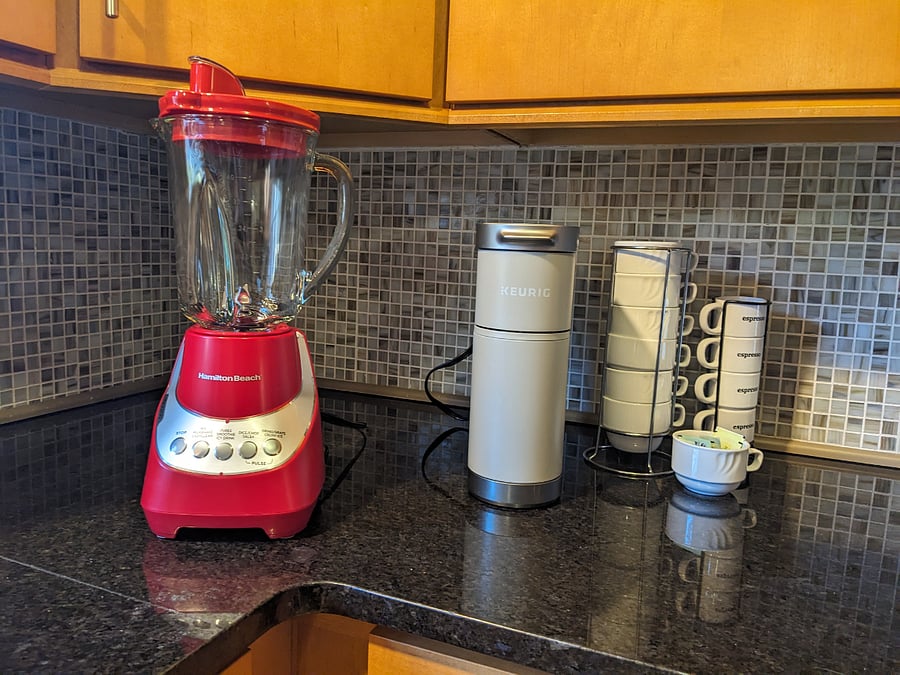 Keurig. Coffees are in the canister itself