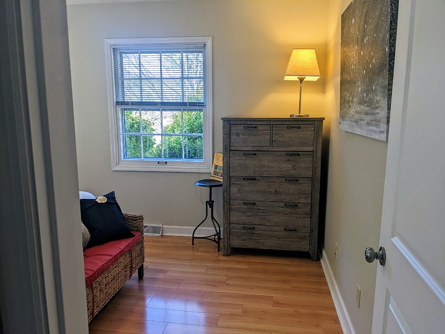 chest of drawers in second bedroom.