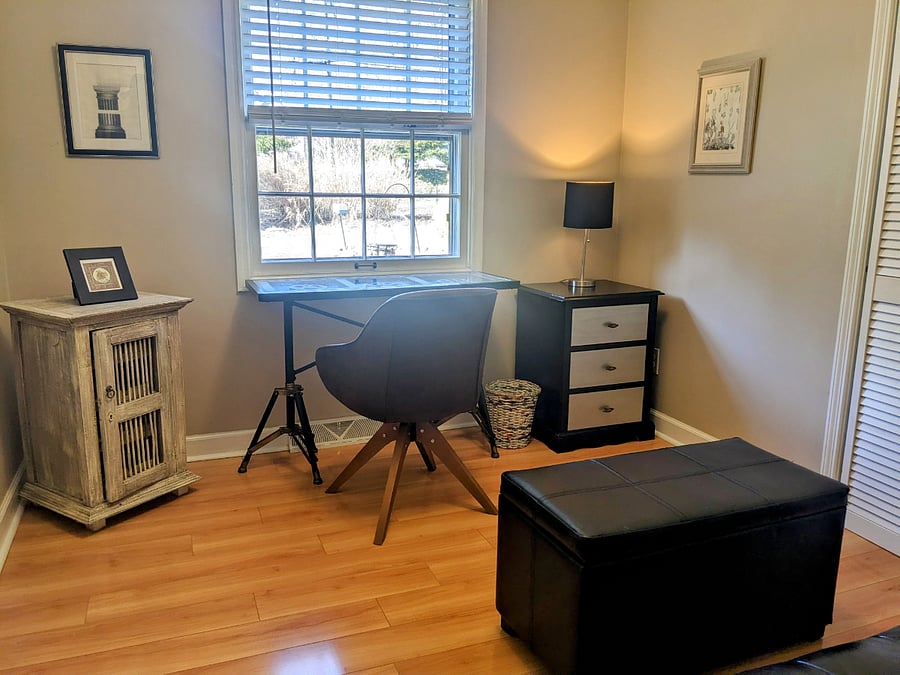 Third bedroom/office across from the full bath.