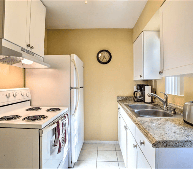 Make all of your meals in this well-equipped kitchen.