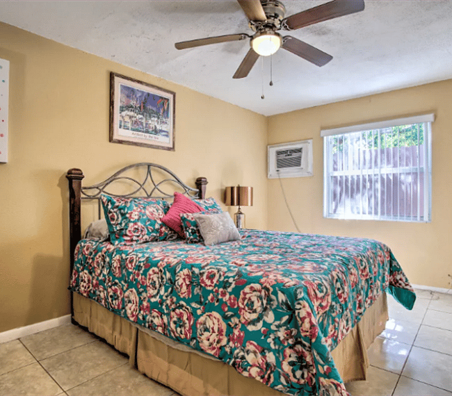 Retire to the bedroom for a good night's sleep.