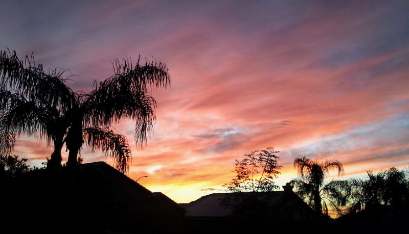 Sunset from our backyard