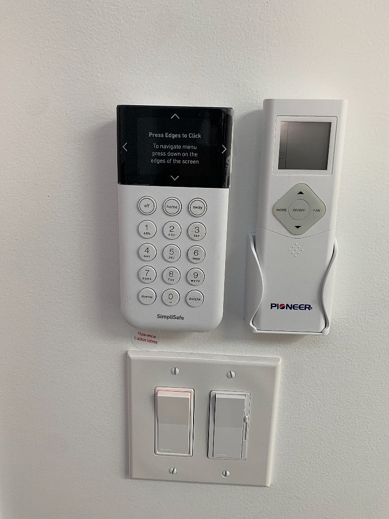 security system and AC unit