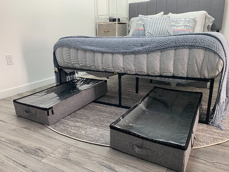 under-bed clothing storage