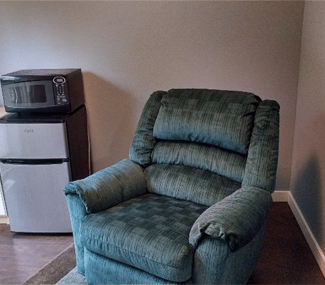 Recliner in bonus room