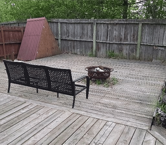 Back deck.