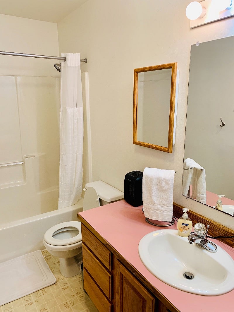 Hallway shared bathroom