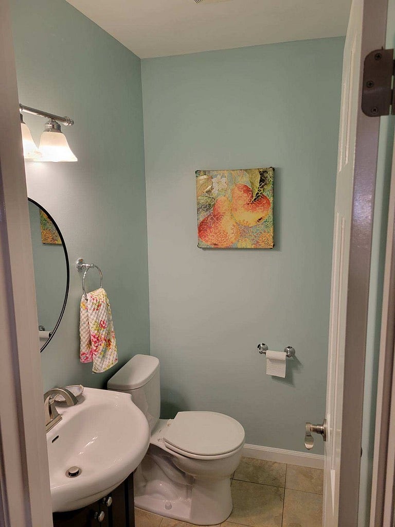 Half bath on the first floor.