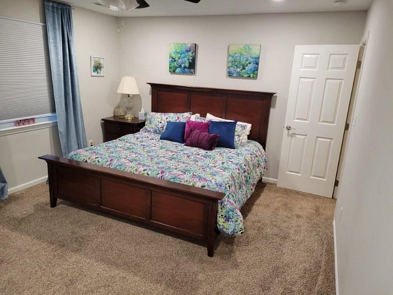 King size bed.