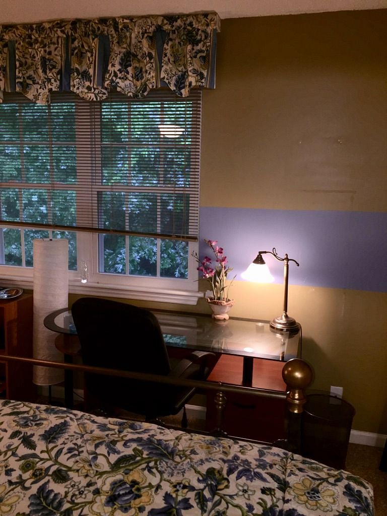 Desk for work space.
