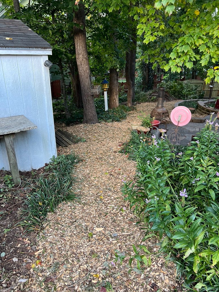 There are walking trails and natural areas in back and on the side of the home.