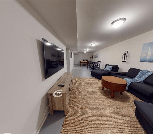 Comfortable seating area, TV and more!