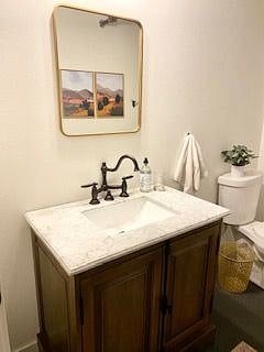 unit 3 bathroom with marble vanity