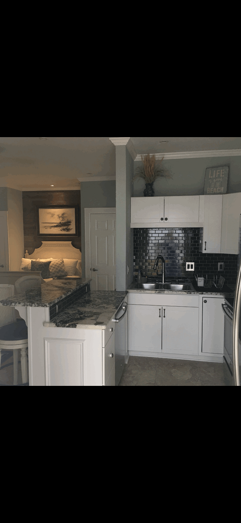 Full kitchen with all dishes and cookware.