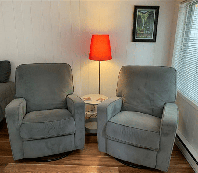 Comfy reclining chairs.