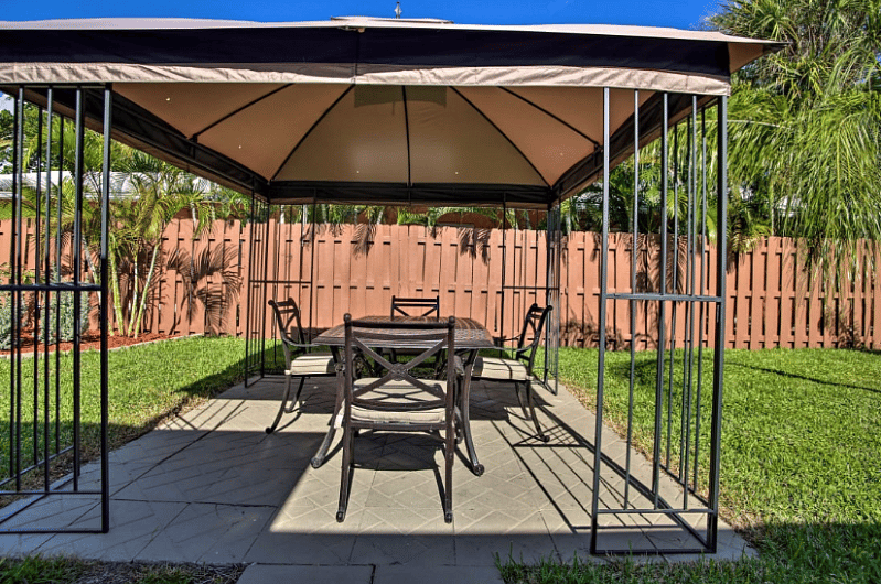 21. Change the venue and dine under the gazebo.