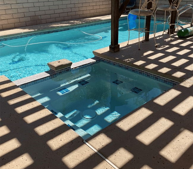 Sparkling in-ground pool for summer comfort