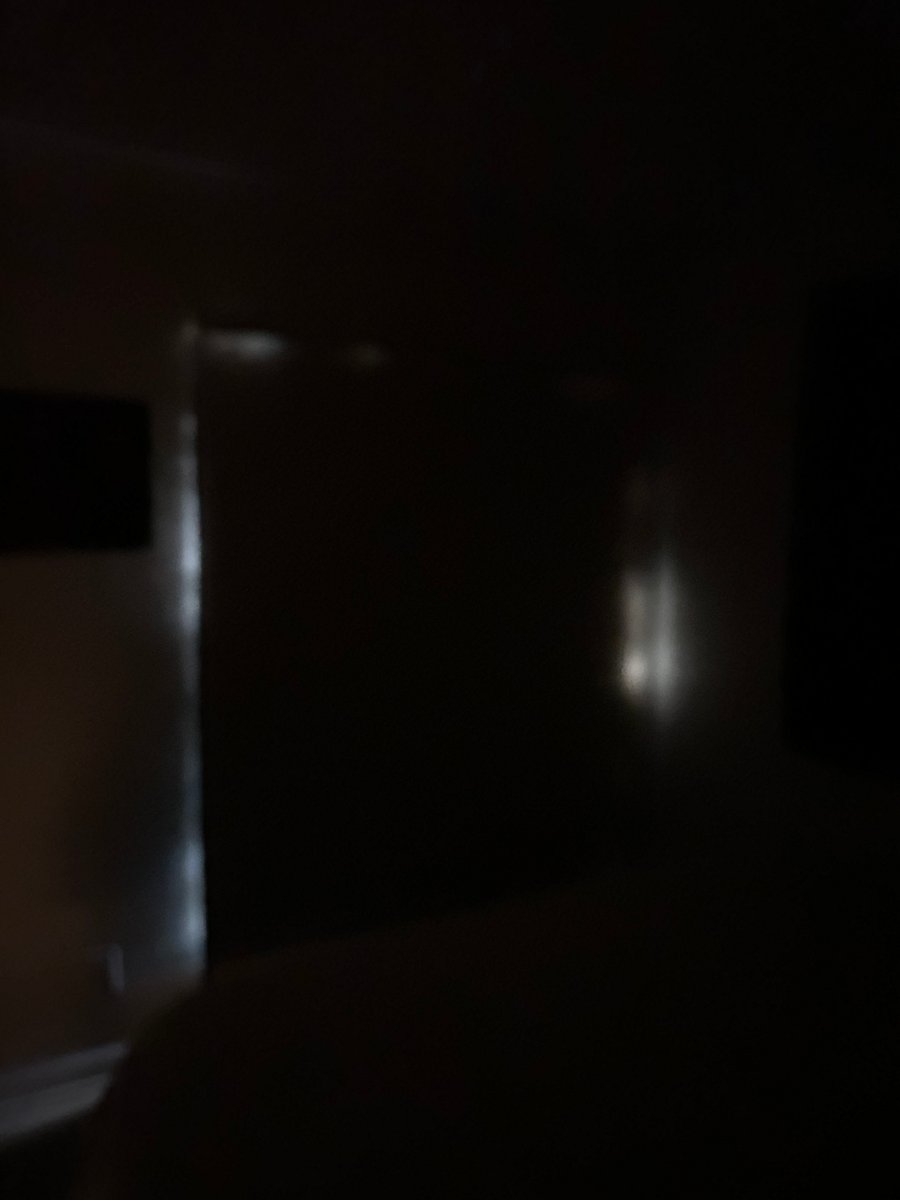 Black out shades with light picked up by iPhone. It's very dark!