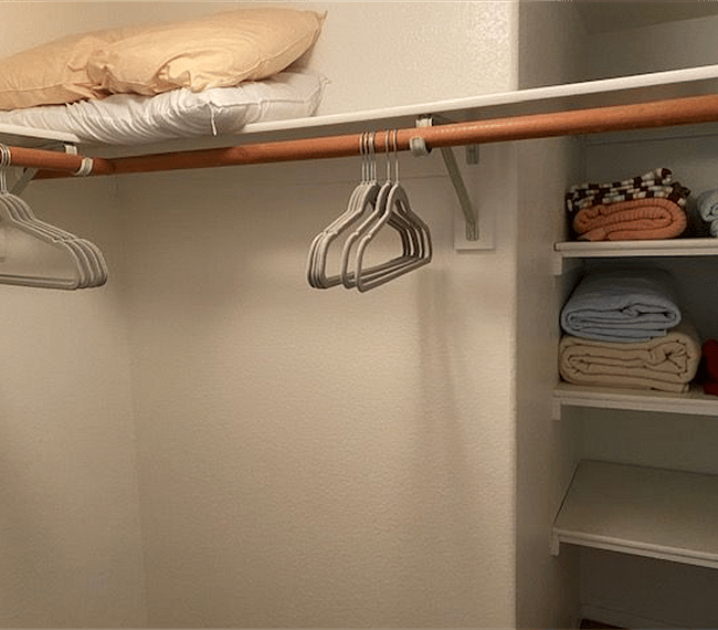Ample walk-in closet with hangers Bedroom 2
