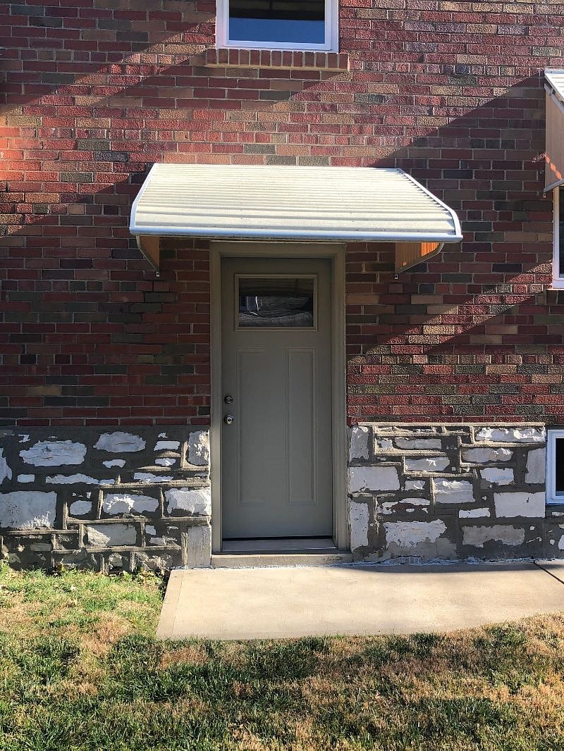 Secure back door to interior staircase