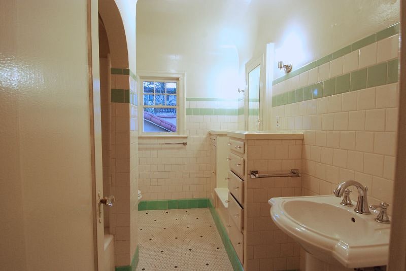 Upstairs has a full bathroom between the two bedrooms