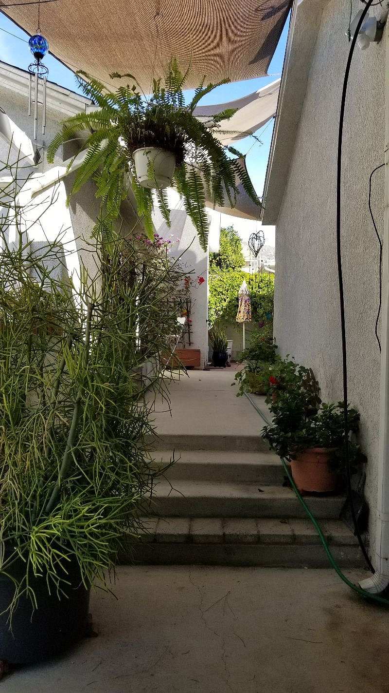 Garage on left with washer and dryer, your studio on right side.