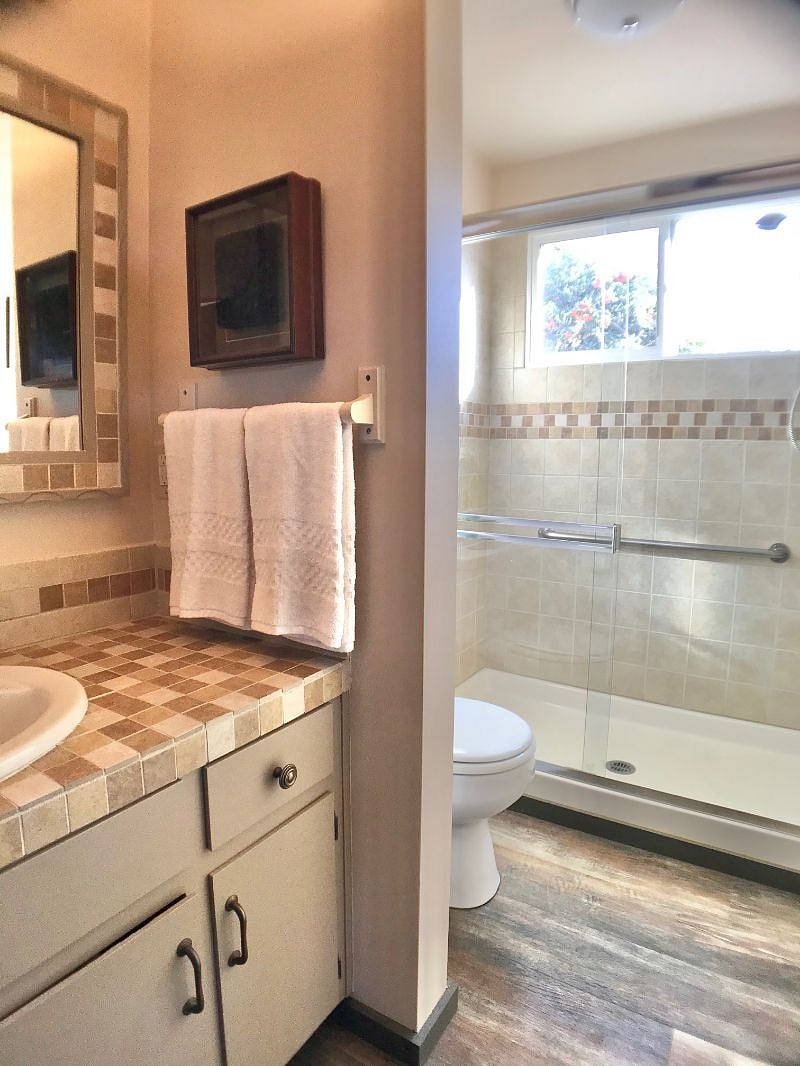 We can provide a provide a shower chair for the walk-in shower if you want one.
