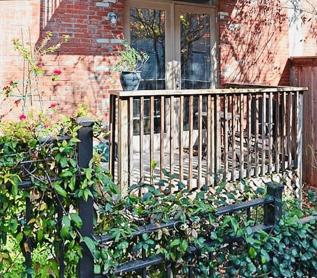 Small backyard with a deck