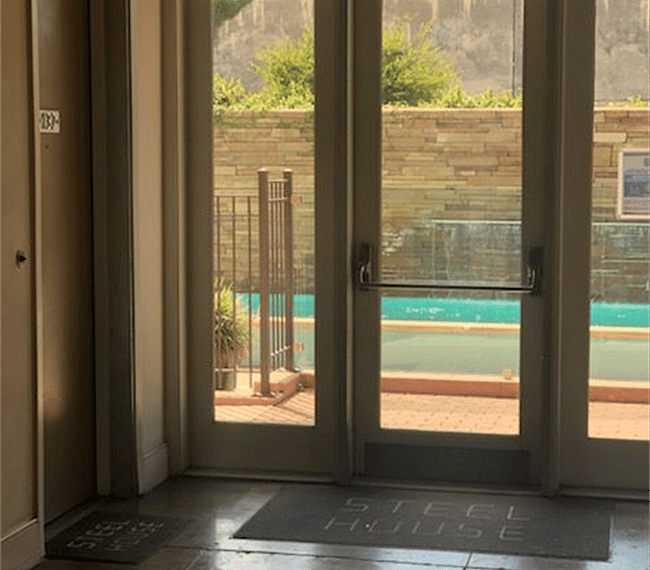 Sparkling in-ground pool for summer comfort