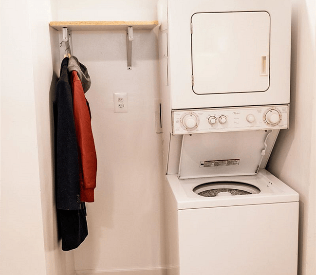 Washer dryer in unit
