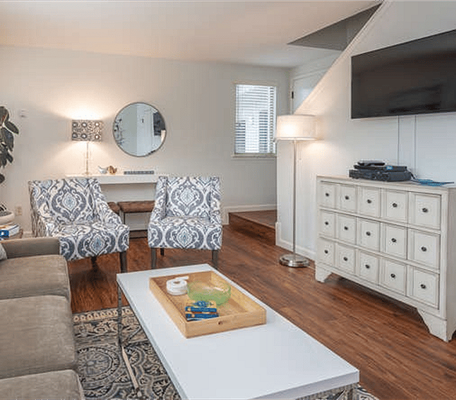 Plenty of room to sit and chat, nap, or watch a favorite show.