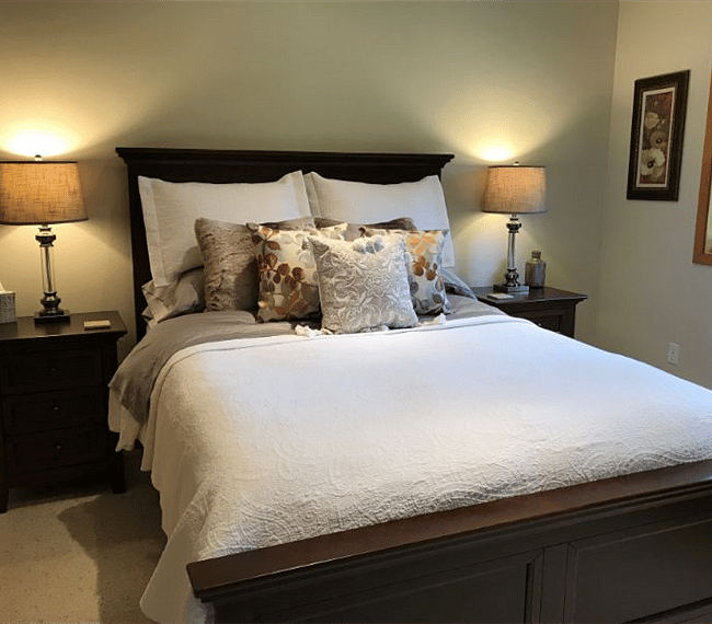 Bedroom 1 offers a queen bed, pillow-top mattress, luxurious hotel quality sheets, a down comforter and 4 down pillows. There is a 6 drawer dresser and large closet with hangers, an extra pillow and blanket. It has soothing neutral colors so will rest and relax in this cozy room!