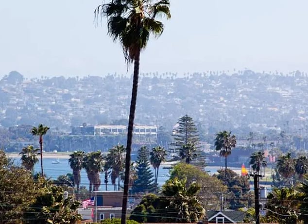 Zoomed in pic of the bay that is a mile south of us.