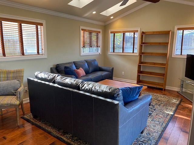 Living room, entry to backyard from this area