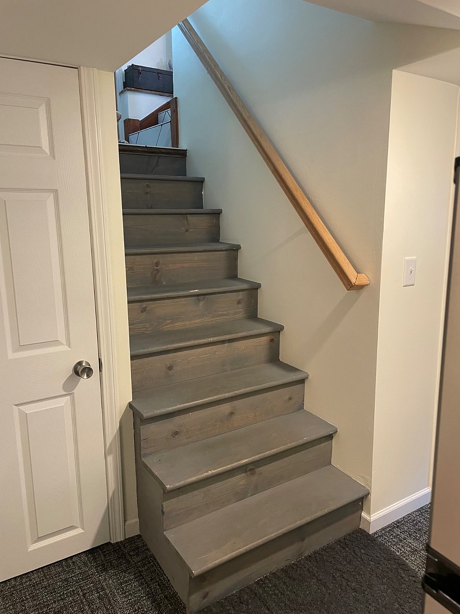 Stairs to outside or shared kitchen