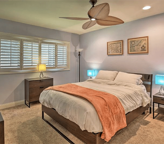 Spacious and bright bedroom