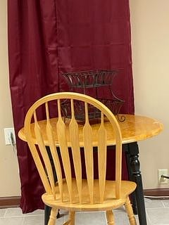 Bistro Table for the basement unit. It is your own little getaway