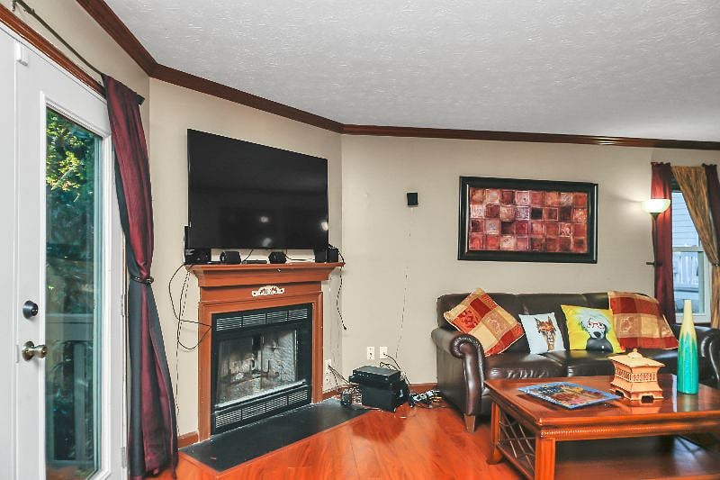 The living room with 1gig high speed internet throughout the house