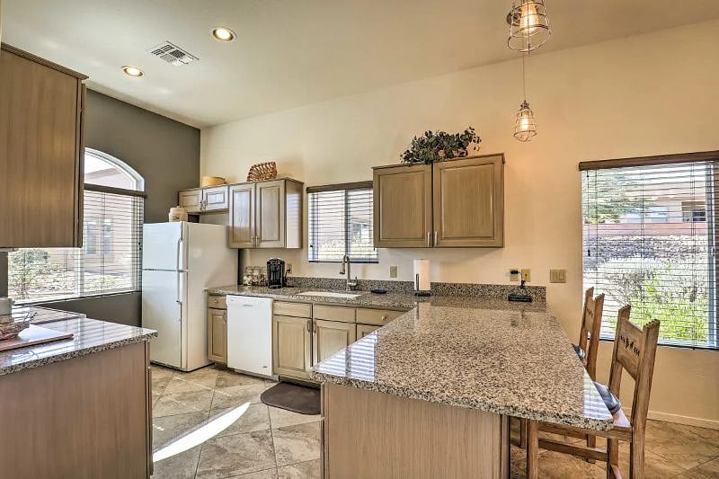 Unit A, Kitchen, Ice Maker Fridge, DW, Disposal. Viewing window to front.