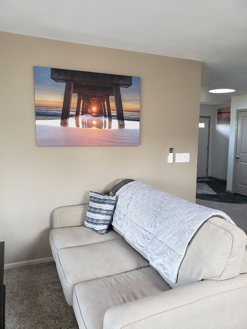On the wall to the right is the controller for your Heat or A/C...