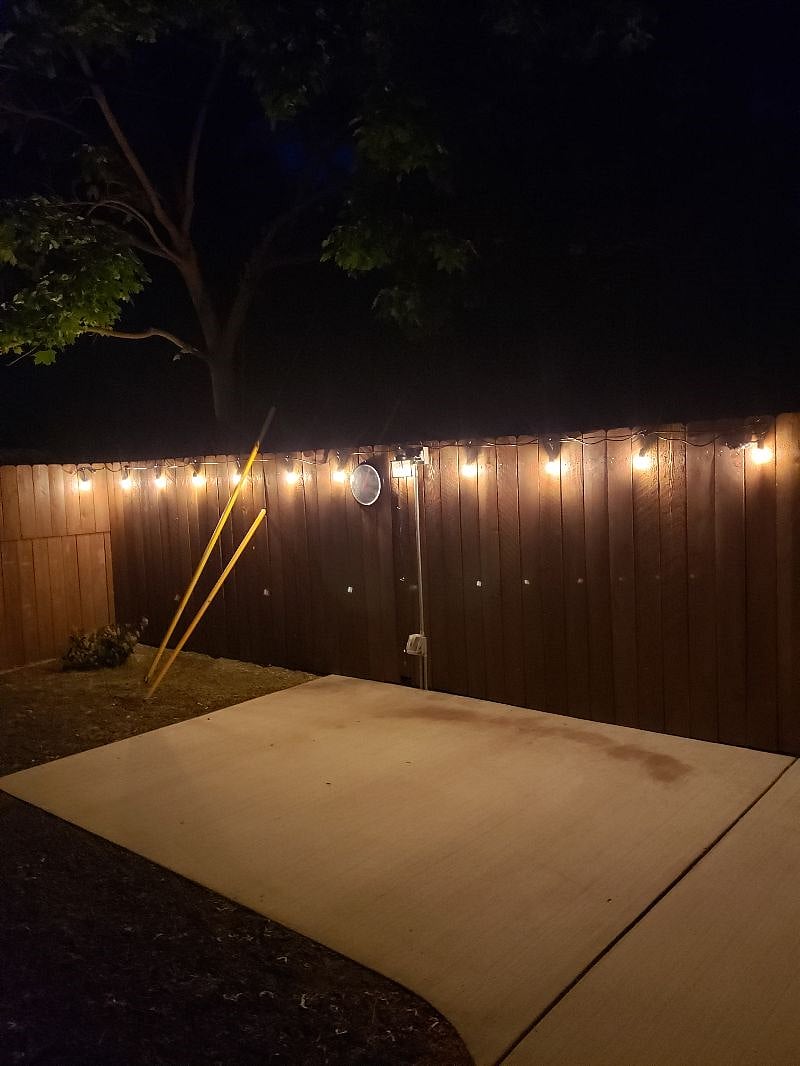 Night lighting for small get-togethers or whatever...on the lower private BBQ area...BBQ, table & chairs just a few feet from you in the storage area.