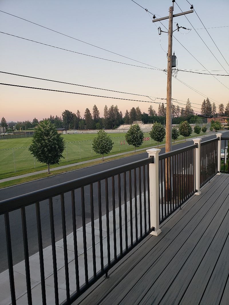Nice view looking East close to SUNSET in June off your deck.