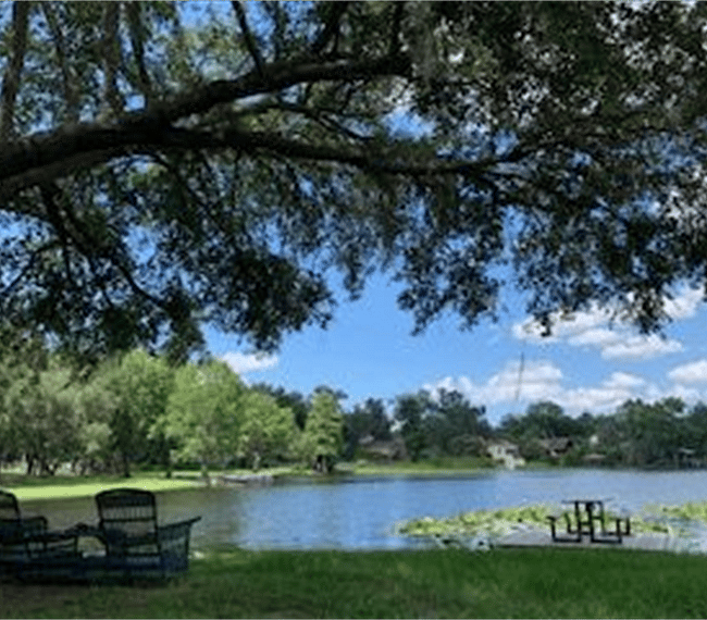 Enjoy nature under the shade of our oak tree.