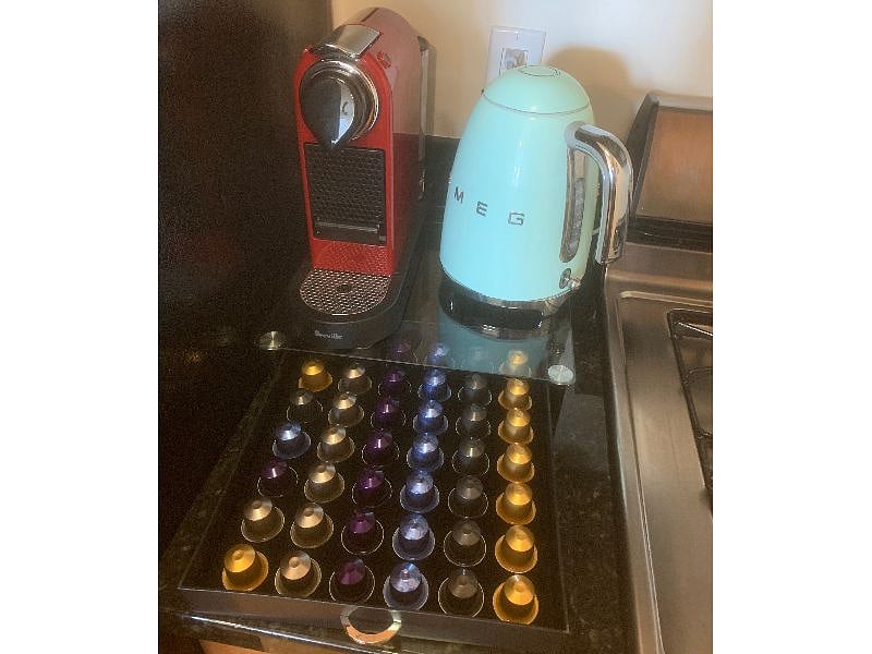 Nespresso machine with full set of pods, and SMEG boiler.