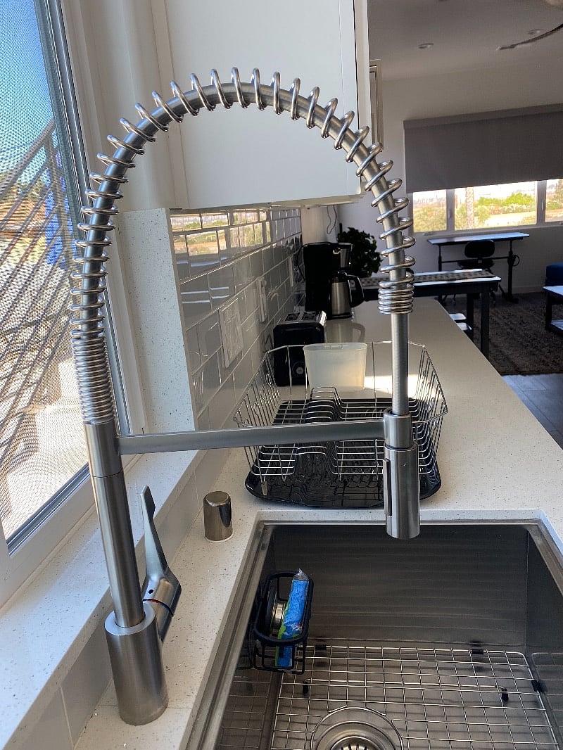 upgraded faucet with full home water softening and purification