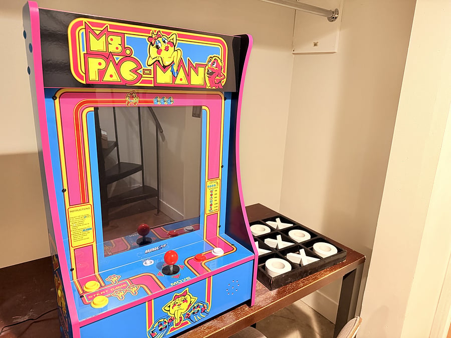 Level up your stay with a Ms. Pac-Man, table hockey, and tic-tac-toe all at your fingertips. Perfect for relaxing, challenging friends, and enjoying some lighthearted fun.