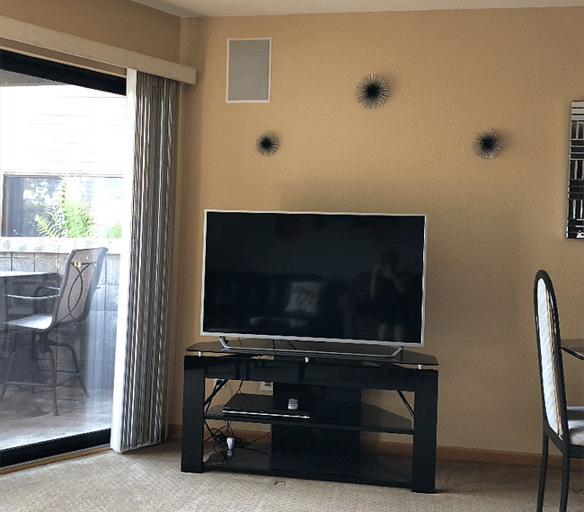 Large screen TV in living room (and bedroom), with the Prime Fire TV with Prime and Netflix and usually another one or two subscriptions. Can also log in for your TV.